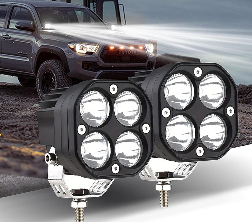 Nicoko Super Bright 40W LED Light Pods 2PCS Led Off Road Spotlight 4000LM Driving Light Led Work Light for Trucks, IP68 Waterproof