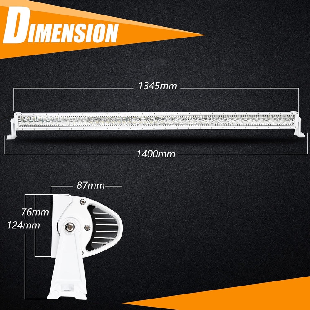 Nicoko Bluetooth 52inch 300w straight white housing Led Light Bar with