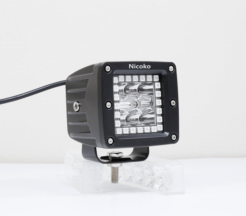 Nicoko Pack 2 Nicoko 3" 18w led Work Light bar Square pods