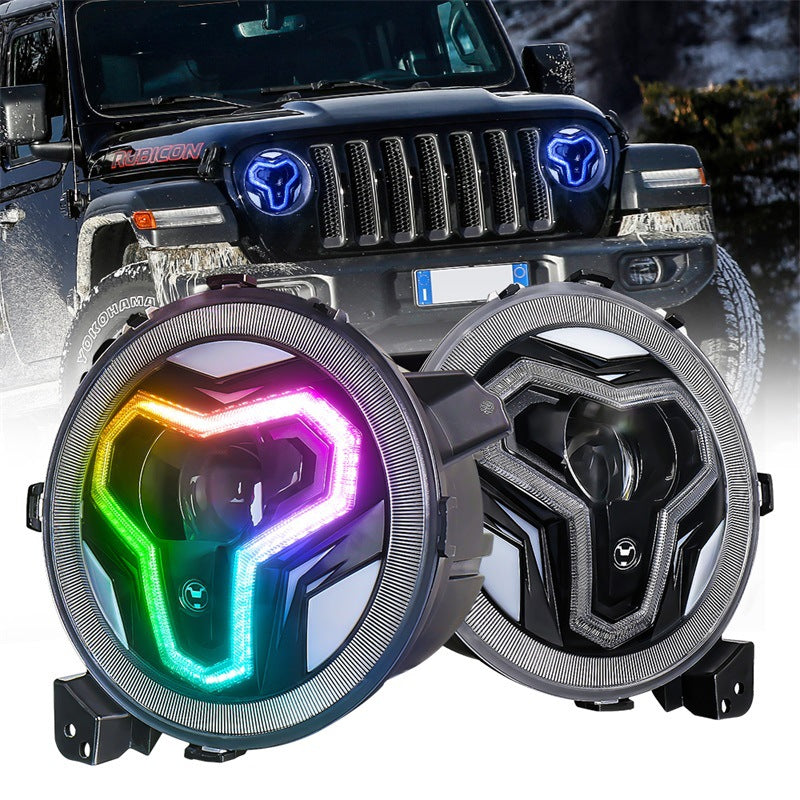 9-inch diamond headlights for Jeep Wrangler JL JT 2018 + 9-inch modified headlights LED headlights