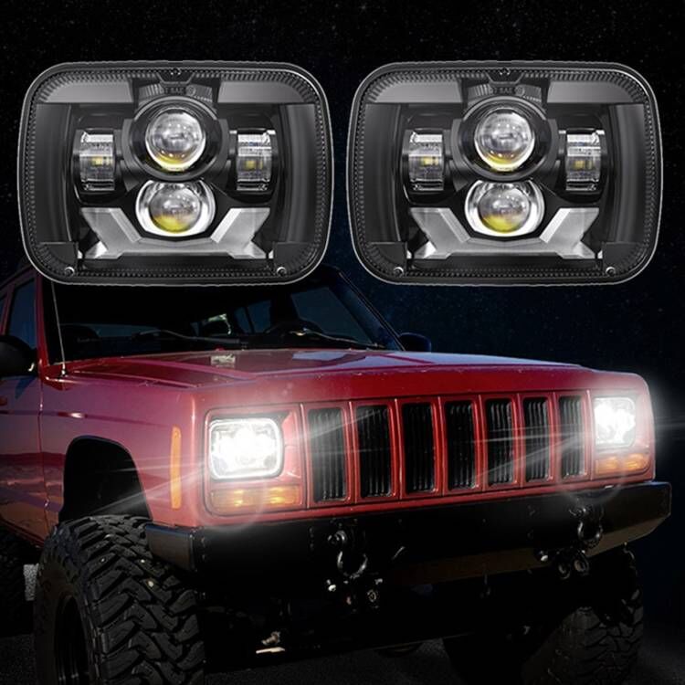 Fit Jeep Wrangler 7 inch new square lights 85W car truck modified LED headlights 5X7 headlights