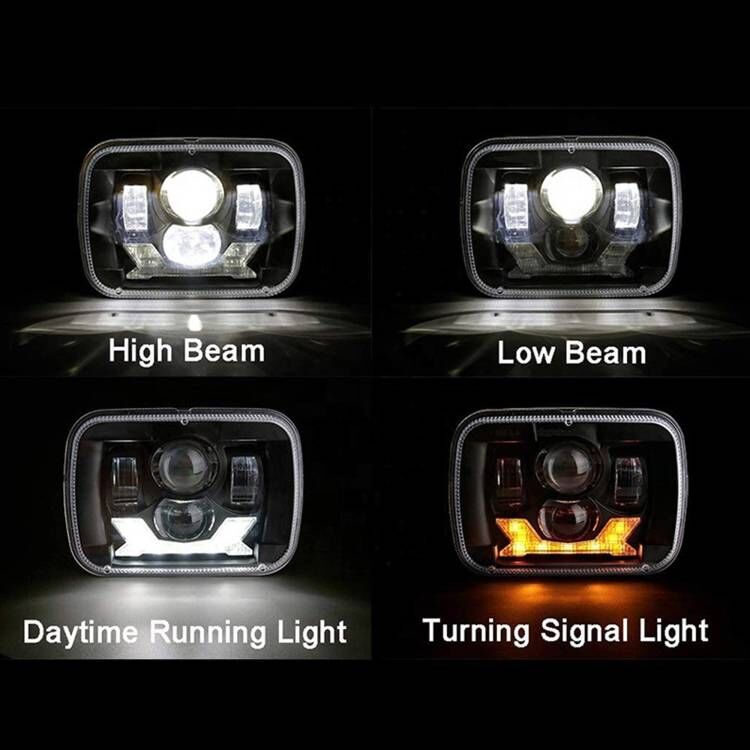 Fit Jeep Wrangler 7 inch new square lights 85W car truck modified LED headlights 5X7 headlights