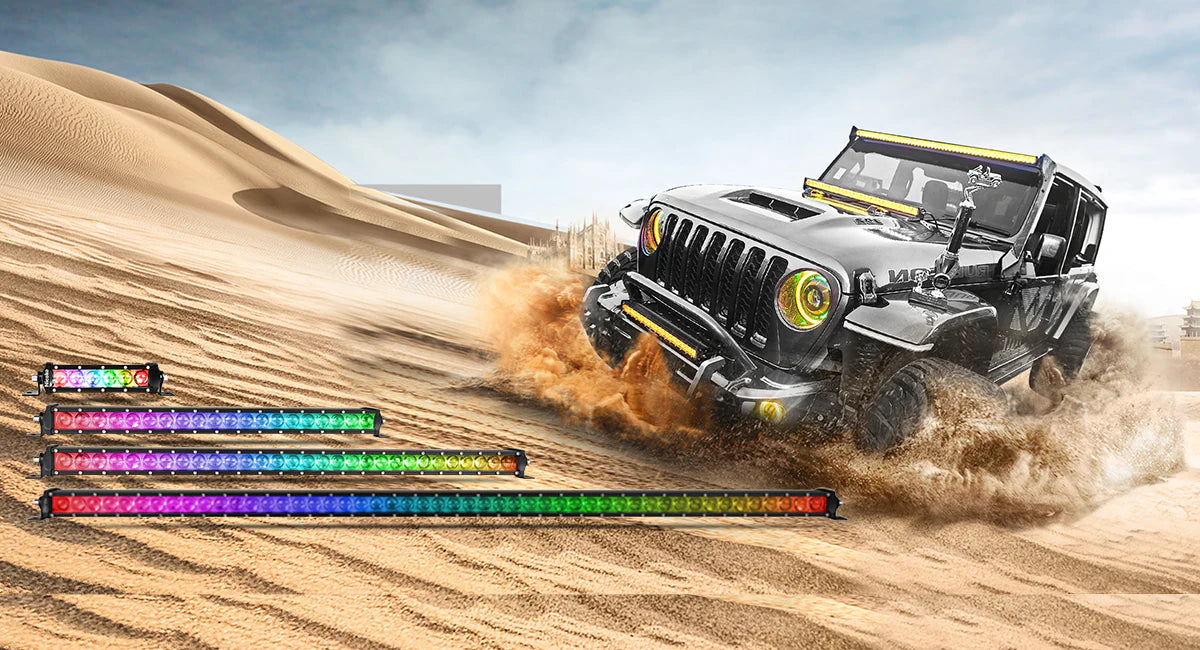 nicoko rgb single row light bar