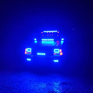 Nicoko 12Inch 72W Spot Lights Led light bar with RGB Chasing Halo