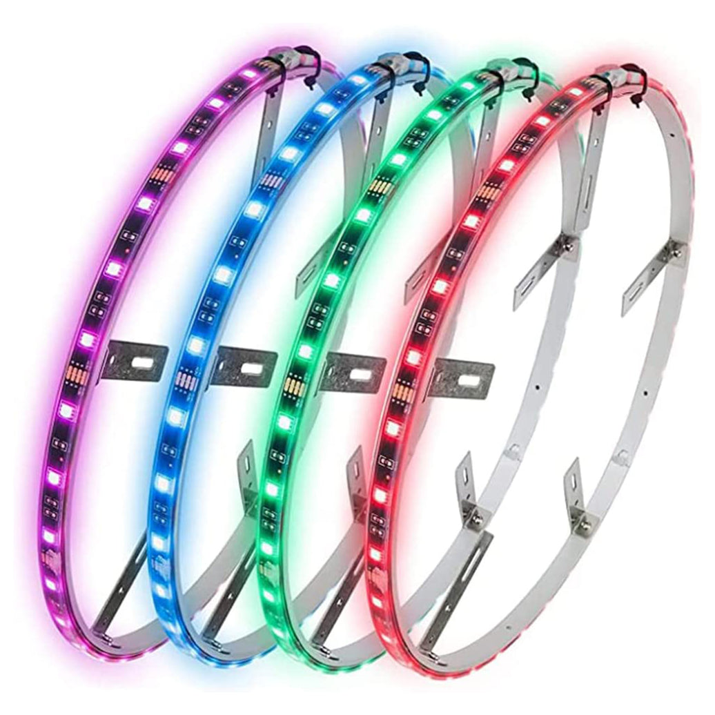 Nicoko 15.5" RGB Color Changing/Chase Halo Wheel Ring Light Kit