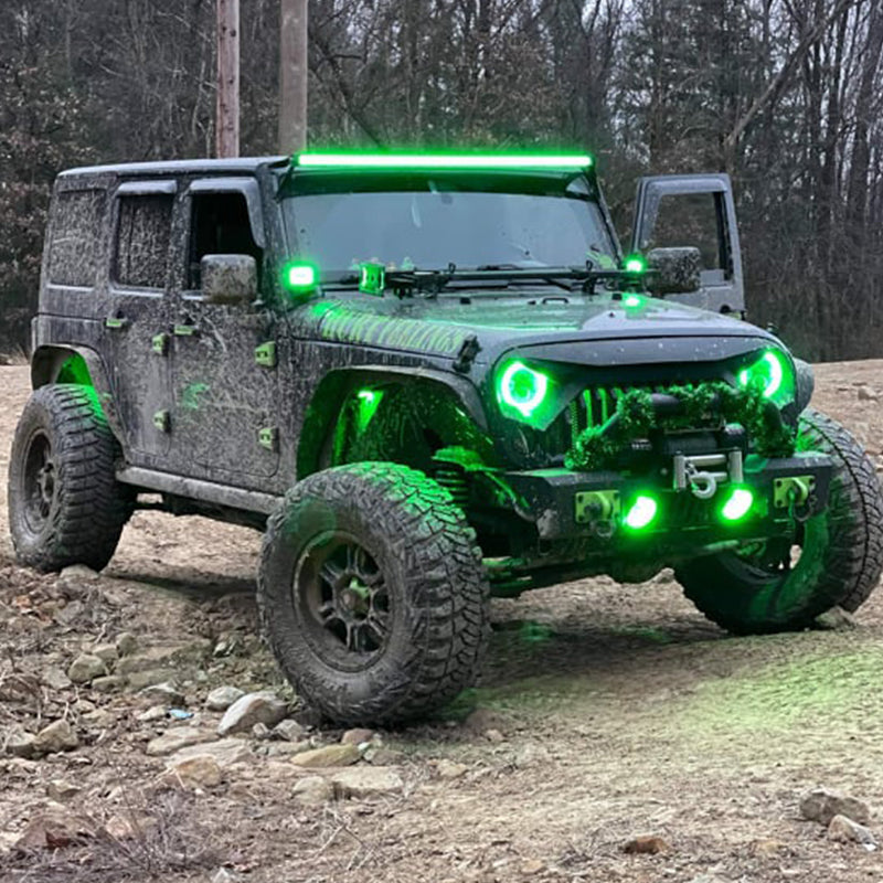 Nicoko 250w single row light bar with chasing function Bluetooth&Remote controlled