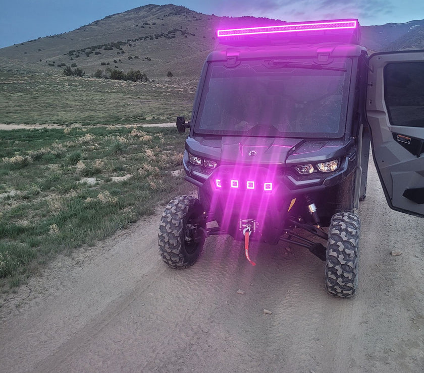 Nicoko 3 Inch 18w RGB led Works Light Offroad Lights Square pods Pack 4