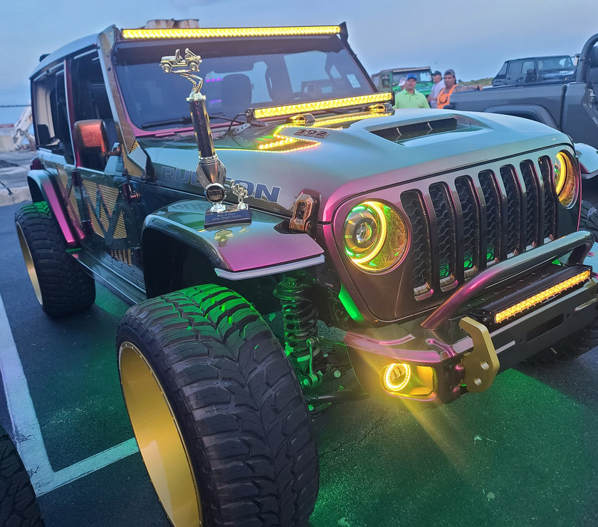 Nicoko 250w single row light bar with chasing function Bluetooth&Remote controlled