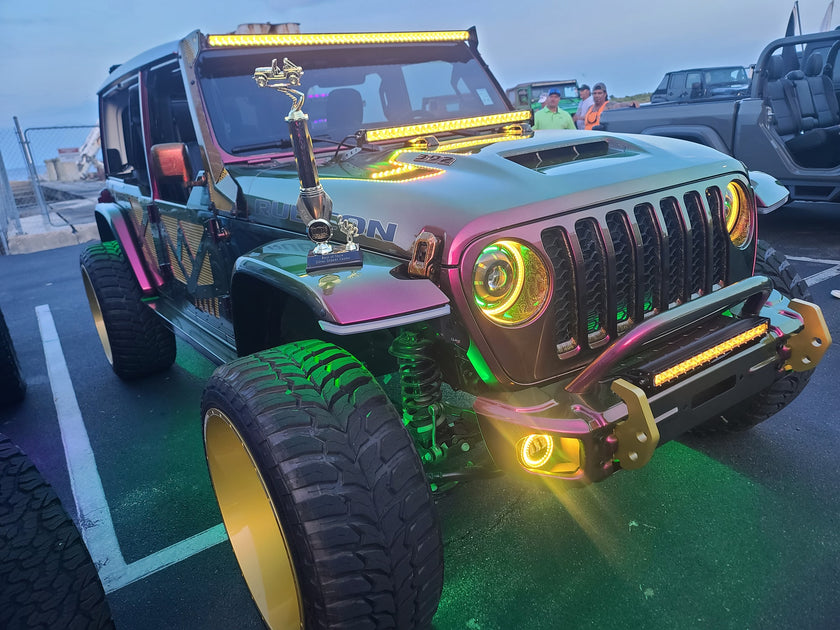 Nicoko 250w single row light bar with chasing function Bluetooth&Remote controlled