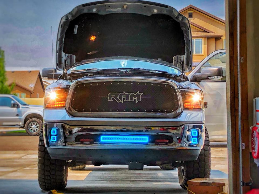 22 Inch 120W 12000LM Curved Double Row Spot Flood LED Light Bar with RGB Halo Ring