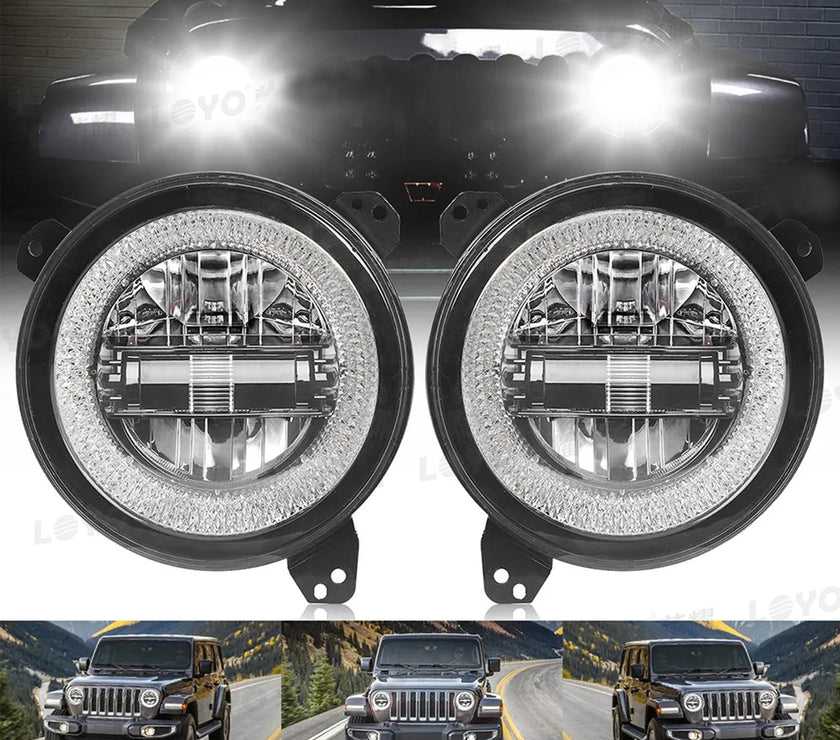 9-inch diamond headlights for Jeep Wrangler JL JT 2018 + 9-inch modified headlights LED headlights