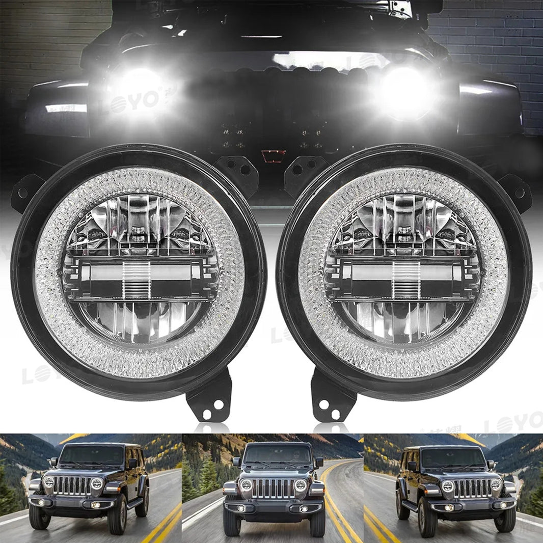 9-inch diamond headlights for Jeep Wrangler JL JT 2018 + 9-inch modified headlights LED headlights