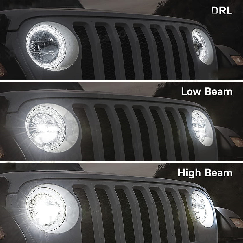 9-inch diamond headlights for Jeep Wrangler JL JT 2018 + 9-inch modified headlights LED headlights