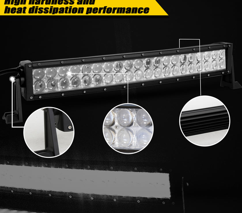 Nicoko 22" 120W Led Straight Chase Light Bar IP68 Waterproof Free Wiring Harness LED Strobe Flashing Light Bar Off Road Driving Fog Lamp for Jeeps, UTV, ATV, RZR, Trucks etc