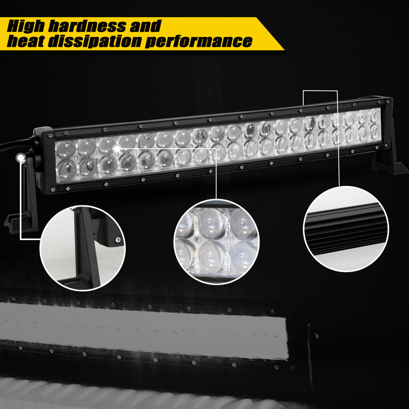 Nicoko 22" 120W Led Straight Chase Light Bar IP68 Waterproof Free Wiring Harness LED Strobe Flashing Light Bar Off Road Driving Fog Lamp for Jeeps, UTV, ATV, RZR, Trucks etc