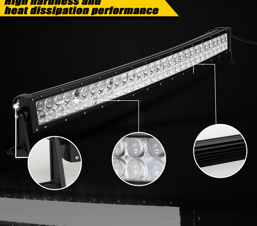 Nicoko 32" 180W Led Straight Chase Light Bar IP68 Waterproof Free Wiring Harness LED Strobe Flashing Light Bar Off Road Driving Fog Lamp for Jeeps, UTV, ATV, RZR, Trucks etc