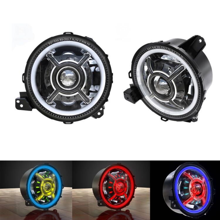 9 Inch LED Headlights replacement for Jeep Wrangler JL JLU  2018-2022, Gladiator JT.