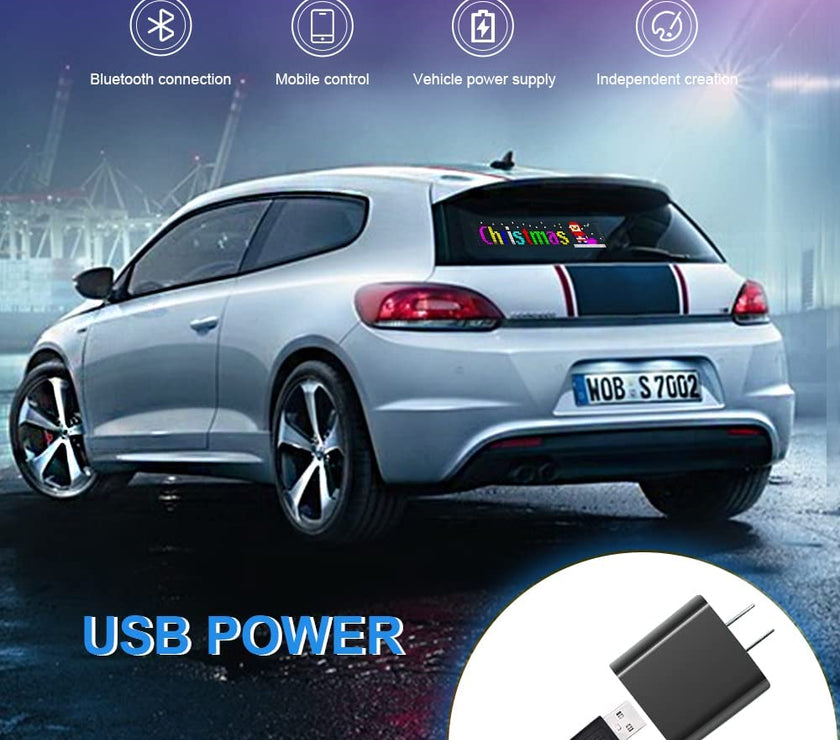 Nicoko LED Matrix panel Bluetooth APP Control USB 5V Flexible LED Screen Scrolling Text Pattern Animation LED sign display 4.8x26.8 inch