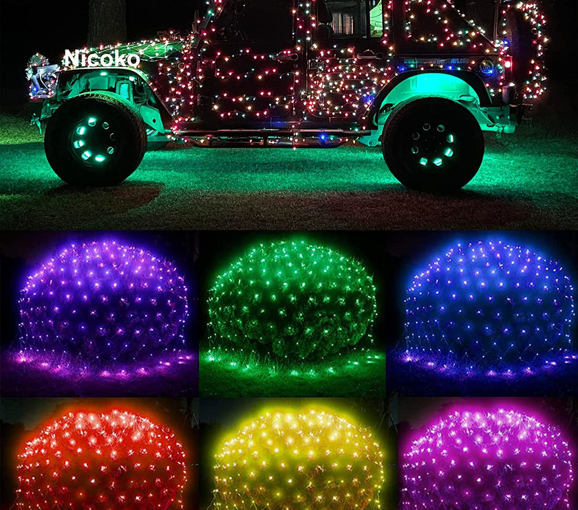 Nicoko LED Net lights Perfectly decoration Net Mesh Lights 9.8x6.6Ft Waterproof