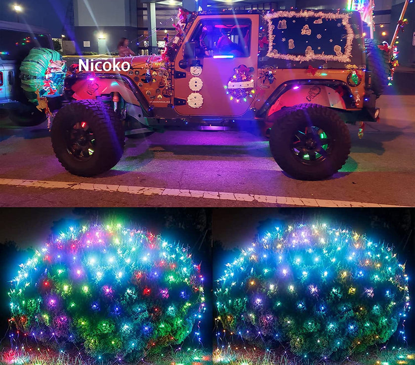 Nicoko LED Net lights Perfectly decoration Net Mesh Lights 9.8x6.6Ft Waterproof