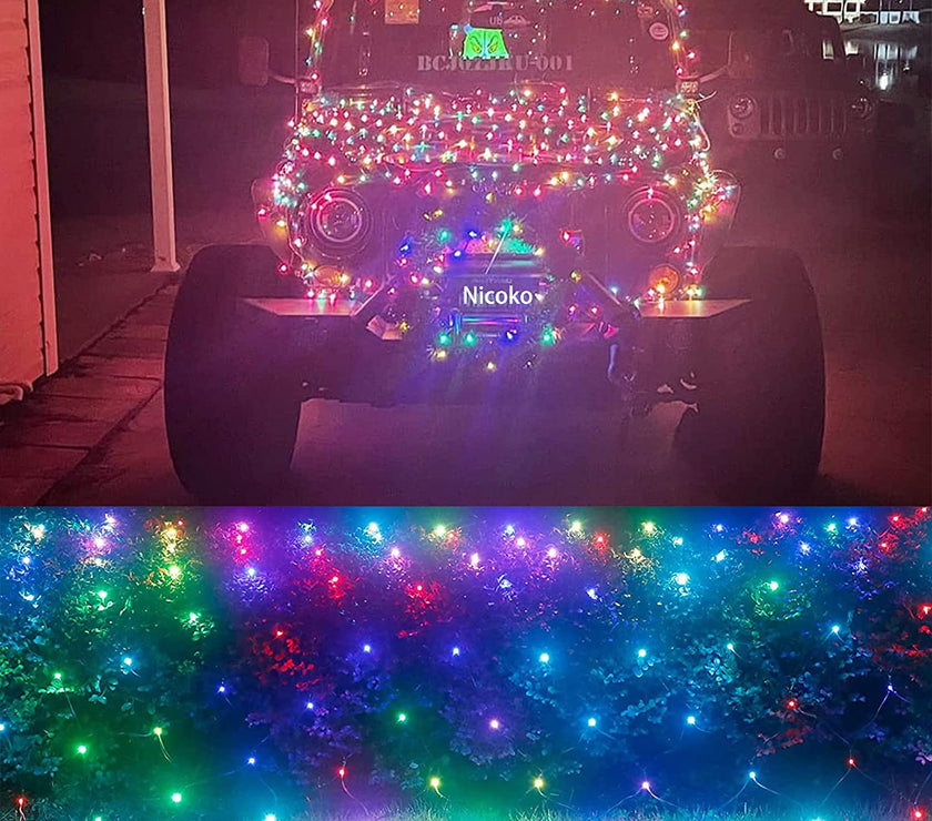 Nicoko LED Net lights Perfectly decoration Net Mesh Lights 9.8x6.6Ft Waterproof
