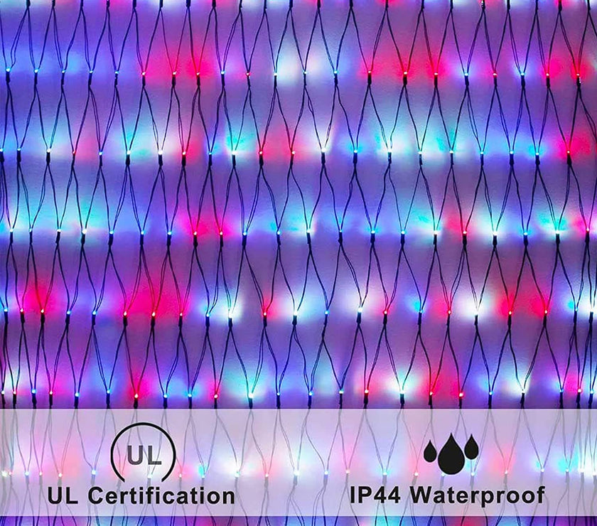 Nicoko LED Net lights Perfectly decoration Net Mesh Lights 9.8x6.6Ft Waterproof