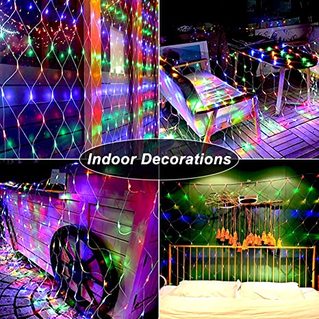 Nicoko LED Net lights Perfectly decoration Net Mesh Lights 9.8x6.6Ft Waterproof