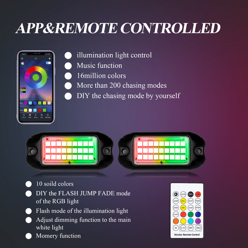 Kit Led Sottoscocca RGB Con Controllo APP Wireless Multicolor - Foto 13