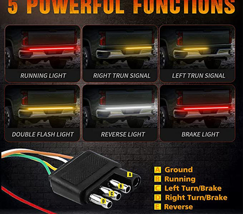 Nicoko 3pcs 60'' Double Truck Bed Bluetooth Lights Kit with APP & Wireless Remote Control