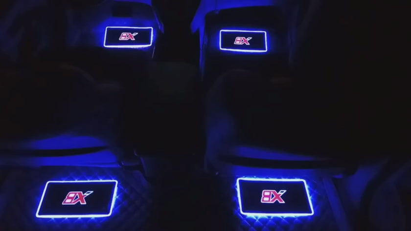 Car interior ambient lights a tow four foot mats atmosphere lights car interior led ambient lights seven color foot mats lights wholesale(pack2)