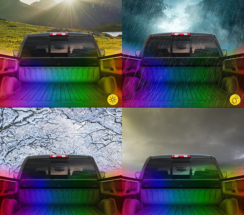 Nicoko 2pcs 60'' Double Truck Bed Bluetooth Lights Kit with APP & Wireless Remote Control