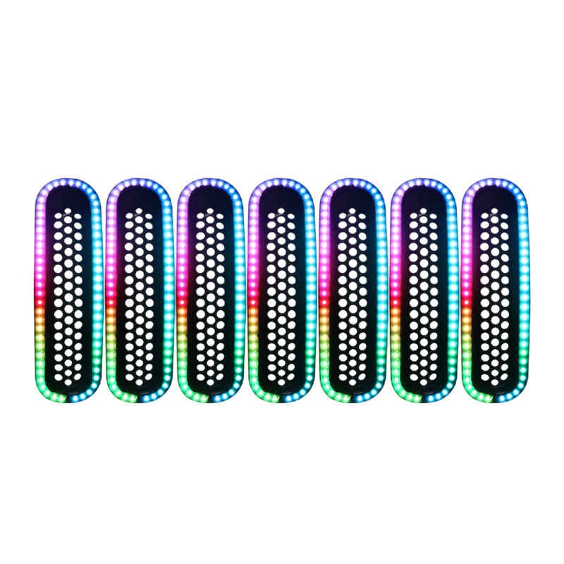 Nicoko RGB Wrangler Grill Mesh for 1997-2018 Wrangler JK JKU (Pack of 7)