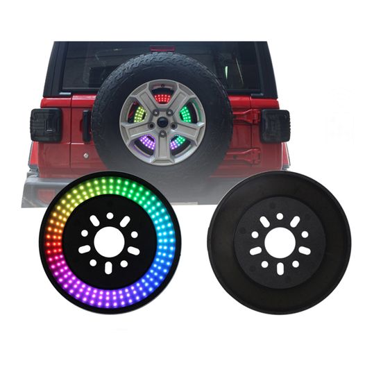 Nicoko RGB Third Brake Light, Three rgb ring Brake Light Spare Tire Lights